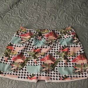 B Skinz Miami Vice Flamingo Print Women's Skort